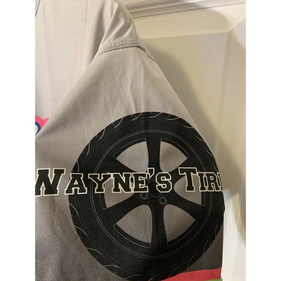 Famous Freaks Diamond Sports T Shirt Jersey Sz M Green Pink Gray No 19 - Picture 4 of 6